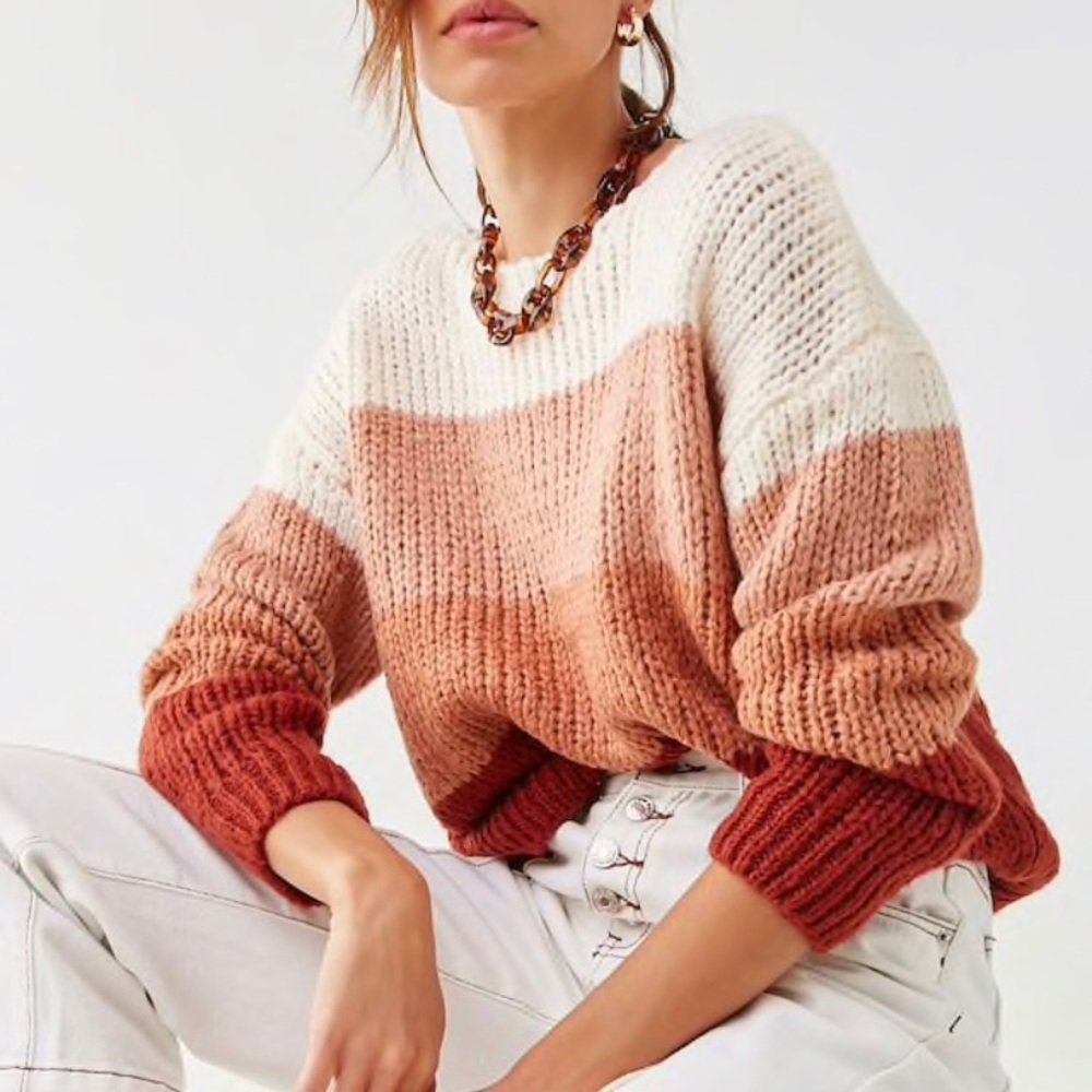 Forever 21 Color Block Fall Sweater